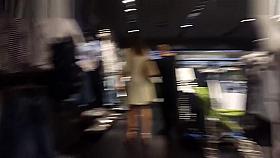 A Young Woman Upskirt In Light Lacy Dress