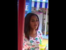 Young Black Girl With Fuckable Ass In Jean-Shorts