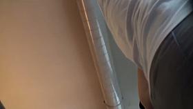 Upskirt voyeur video of a blonde teen