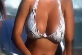 Busty lady amazing scenes caught by voyeur