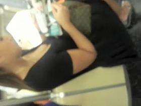 Down blouse on busty chick