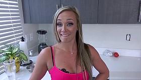 My frustrated blonde mature stepmother sucked my cock