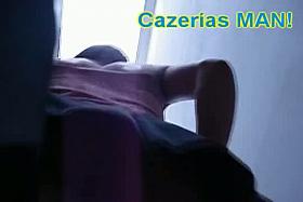 Perfect upskirt ass of a brunette