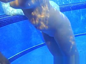 Sauna pool underwater fun