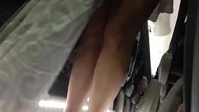 Upskirt bus nice ass