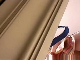 Chubby spied in the pool cabin dressing