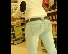 SEXY CANDID TIGHT ASS IN SHOP