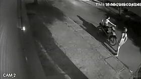 Scooter babes urinating in public