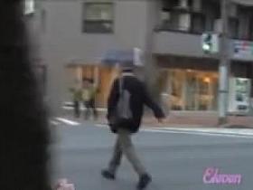 Public sharking of a lovely Japanese chick in a short skirt