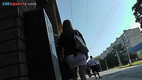 Obese legs and panty up the petticoat