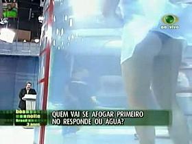 Delicious upskirt porn on a Brazilian quiz show