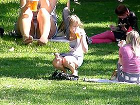 Panty up petticoat on a picnic