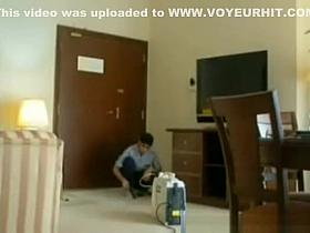 Flashing sexy puffy butt for cleaner