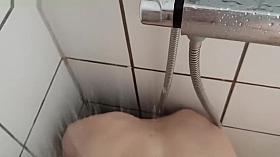 Cute girl covered while showering and then fucked hard !