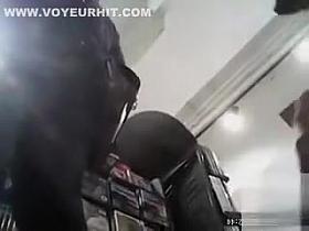 Mature upskirt with a Russian woman in black pantyhose