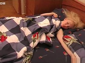 Guy touches sleeping girlfriend