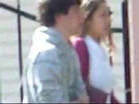 Voyeur spying busty teen