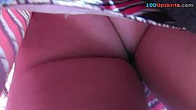 Exciting girl upskirt video with appetizing buttocks