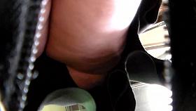 coworker showing her black panties