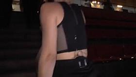 Euro hottie rides cock at Sex Expo