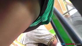 Unforgettable spy upskirt footage