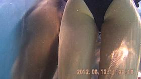 Underwater Black Bikini Girl