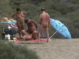 Mature pervert bitch at the beach 1