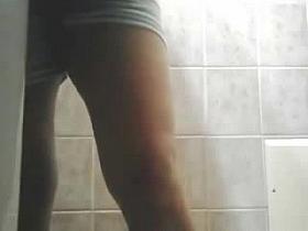 My mom spied again in bathroom. Hidden cam