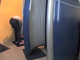 Spy camera installed in tanning room