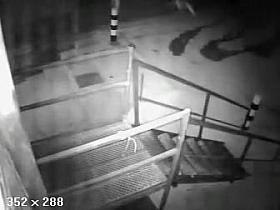 Two drunk girls get caught on security cam pissing really hard