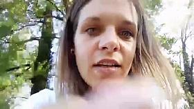 sexy French girl public near a river part 3