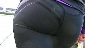 Candid spandex ass