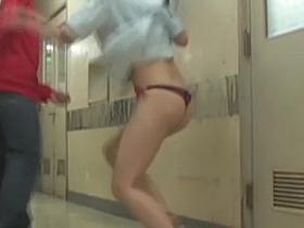 Empty corridor is a great place for shooting sharking clip