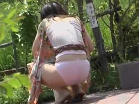 Her flower dress suffered a massive skirt shark attack