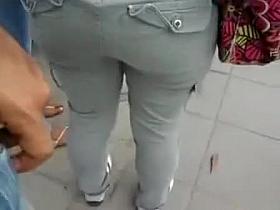 Frottage with hot ass Latina cutie