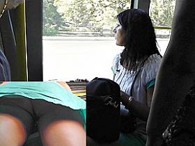 One of the very most good bus upskirts ever