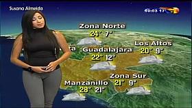 Stunning cameltoe on the Latina weather girl
