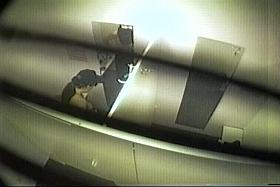 Half naked voyeur bimbo