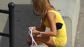 Unaware Teen Upskirted