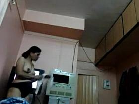 Small tittied Indian chick shows off her small breasts