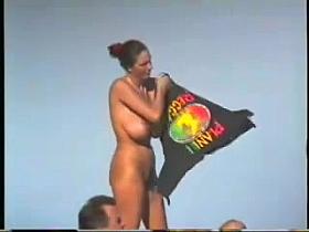 Busty Nudist on the Beach