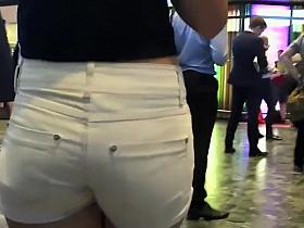 Hot girl is playing on her phone