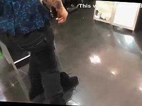 Thong hidden under baggy pants