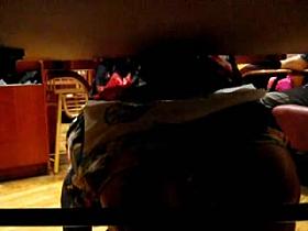 peeking slip in restaurant