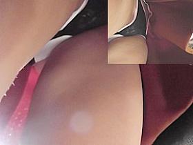 Great upskirt closeup with lace panty