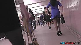 Round ass milf looks hot in hot upskirt movie