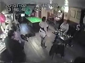 Chubby mature stripper puts on a show at the bar