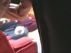 Hot babe with nice butt is great material for voyeur upskirt vids