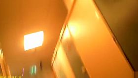 Chubby woman spied on in a changing room