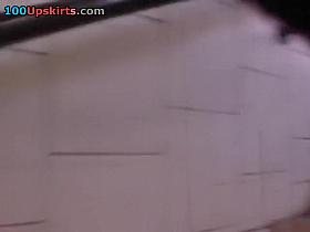 Hairy in white mini petticoat